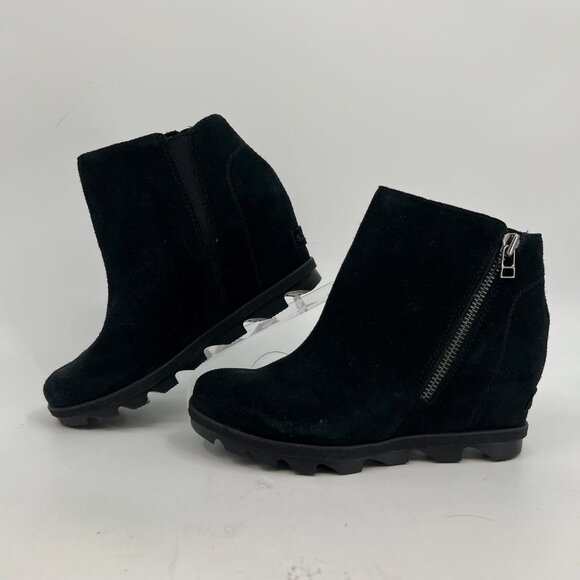 Sorel Black Suede Wedge Ankle Boots | Size 8 - Picture 4 of 8